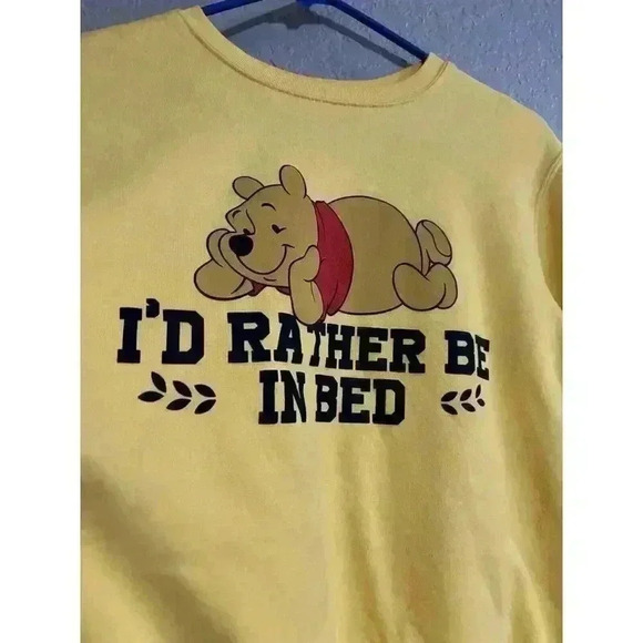 Disney’s Juniors' Rather Be In Bed Pooh Sweatshirt Size XS - Picture 5 of 9